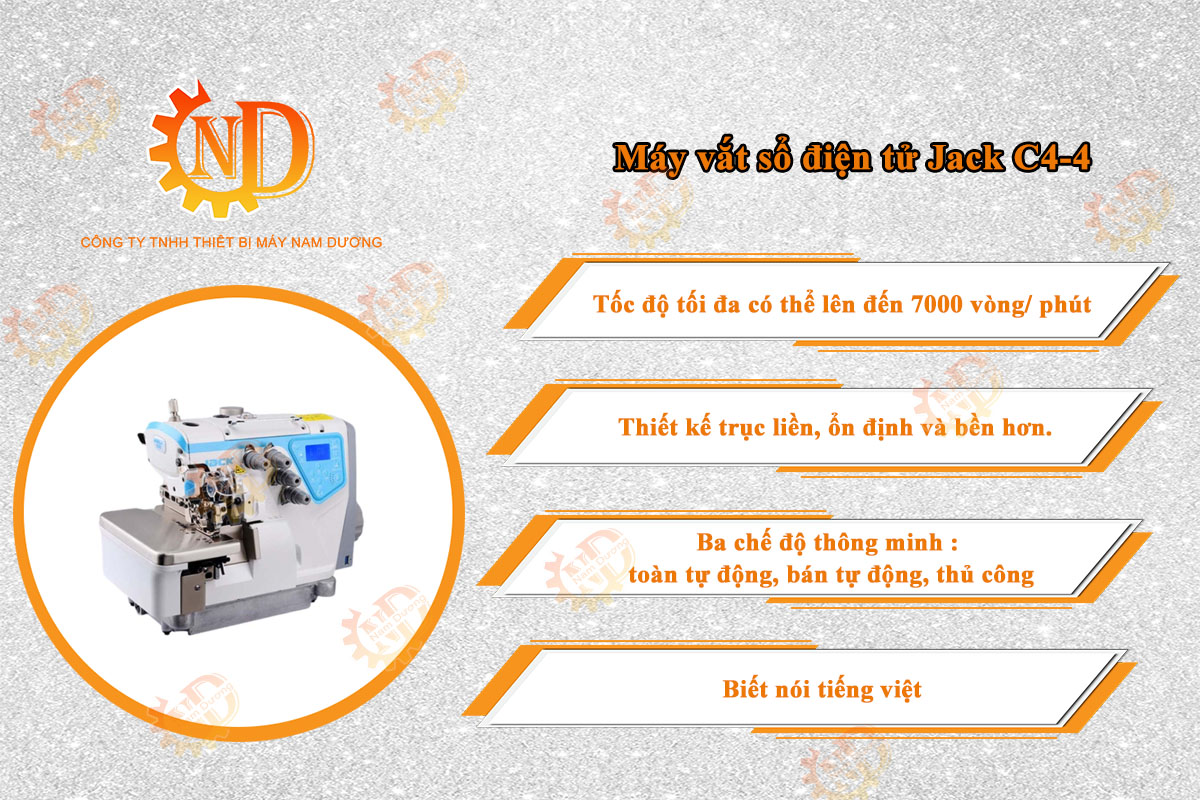 Máy vắt sổ điện tử Jack C4-4