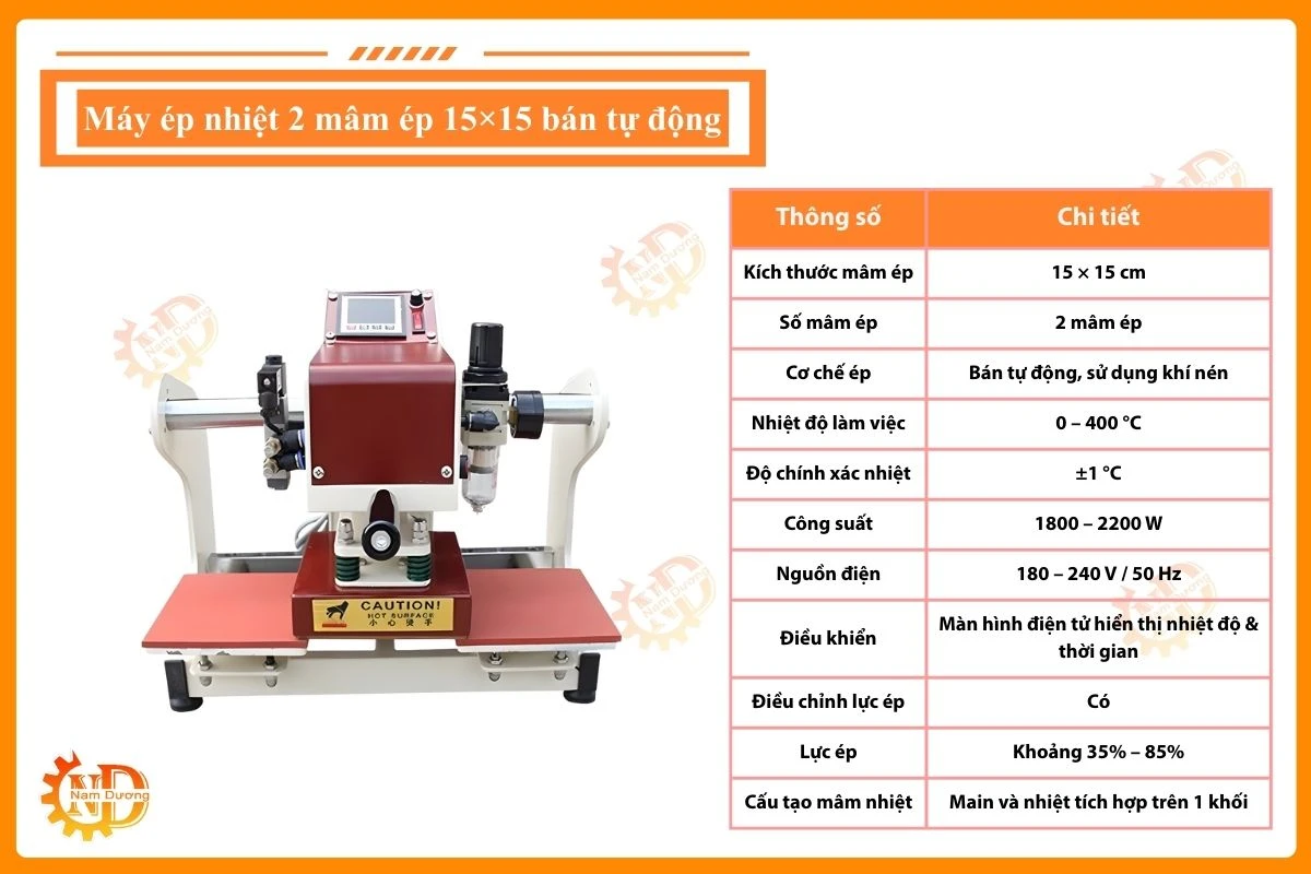 May ep nhiet 2 mam ep 15×15 ban tu dong