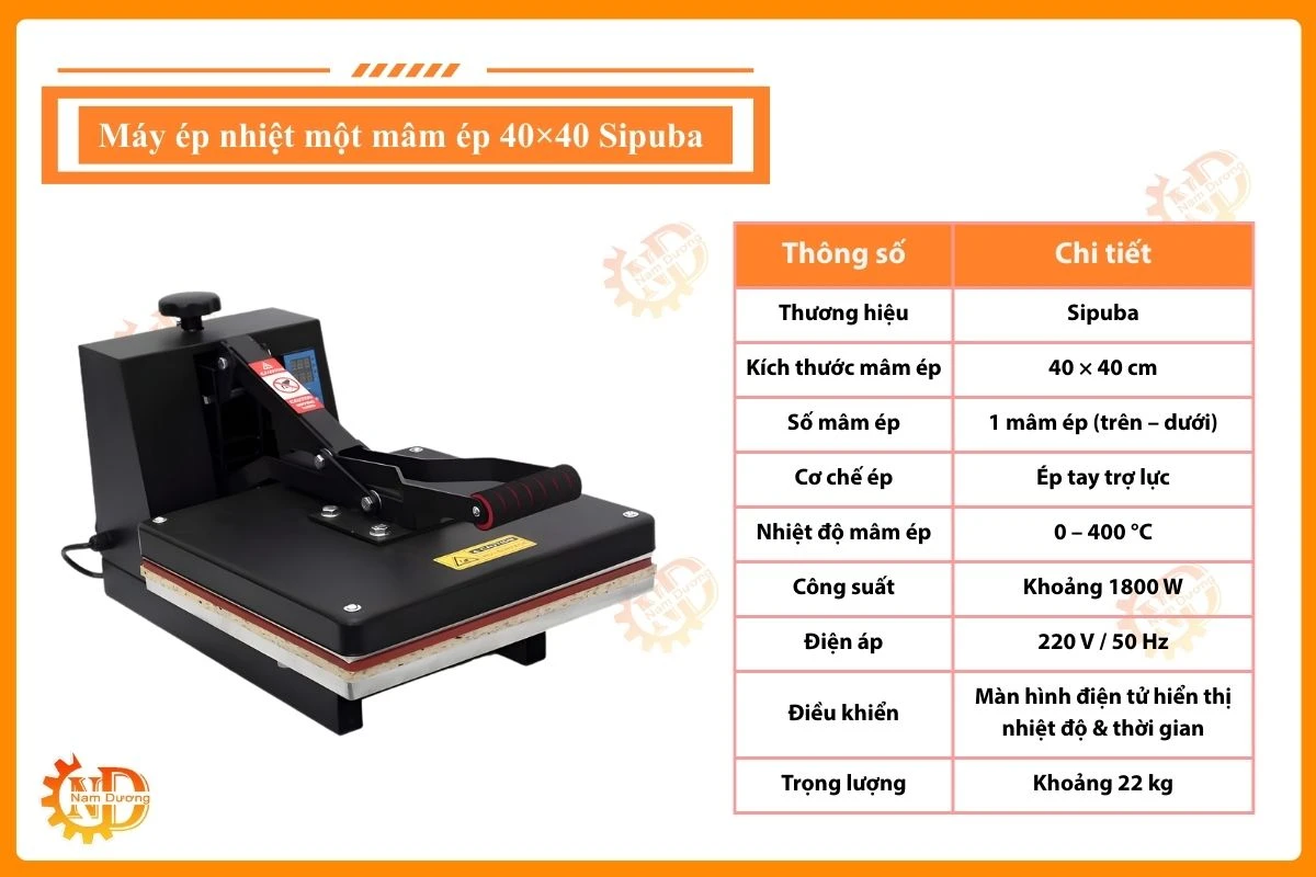May ep nhiet mot mam ep 40×40 Sipuba