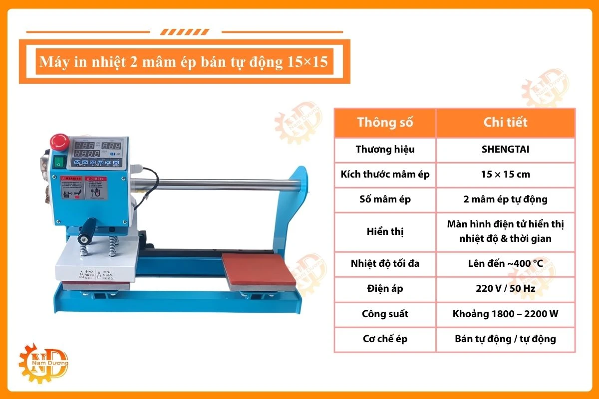 May in nhiet 2 mam ep ban tu dong 15×15