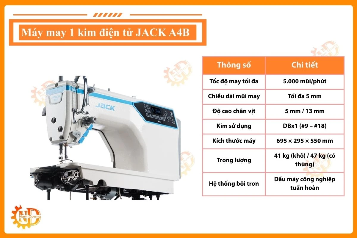 Máy may 1 kim JACK A4B