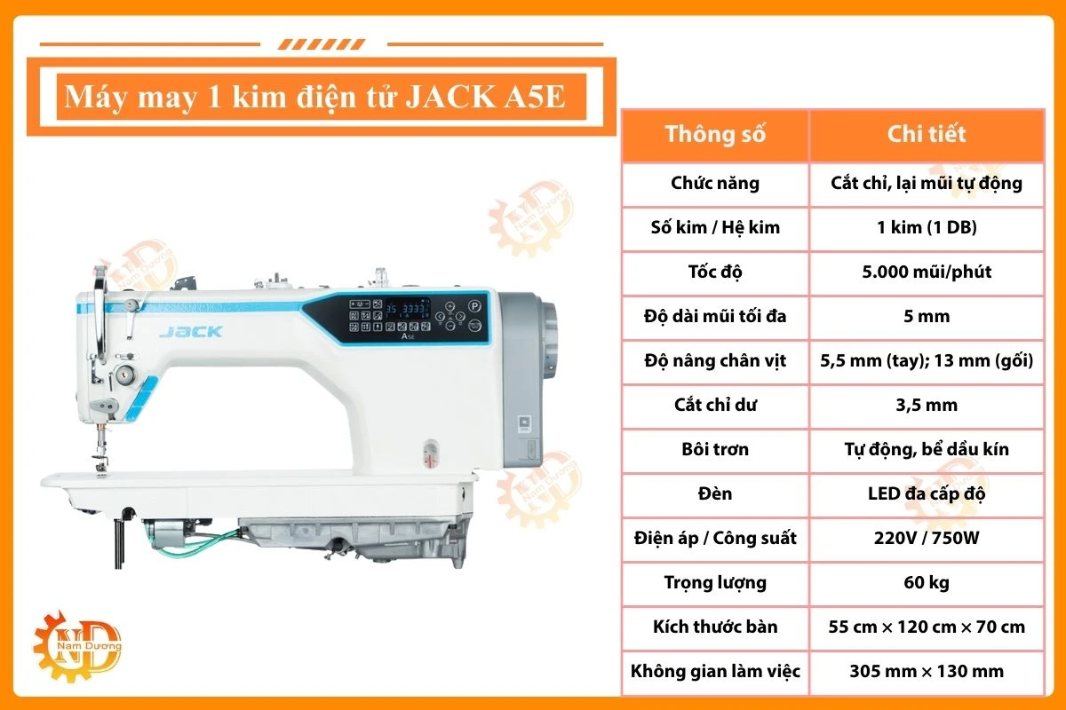 Máy may 1 kim JACK A5E