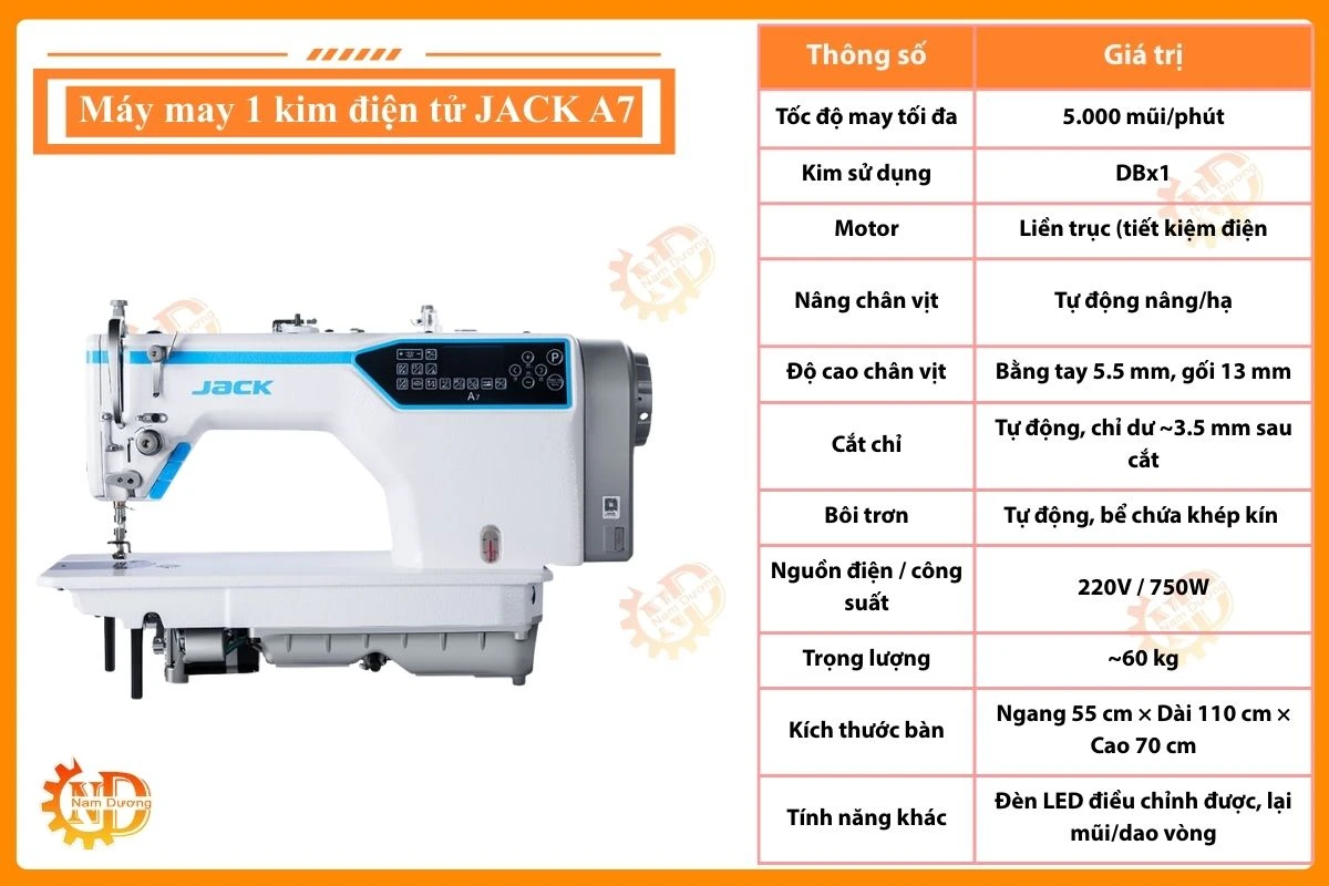 Máy may 1 kim JACK A7