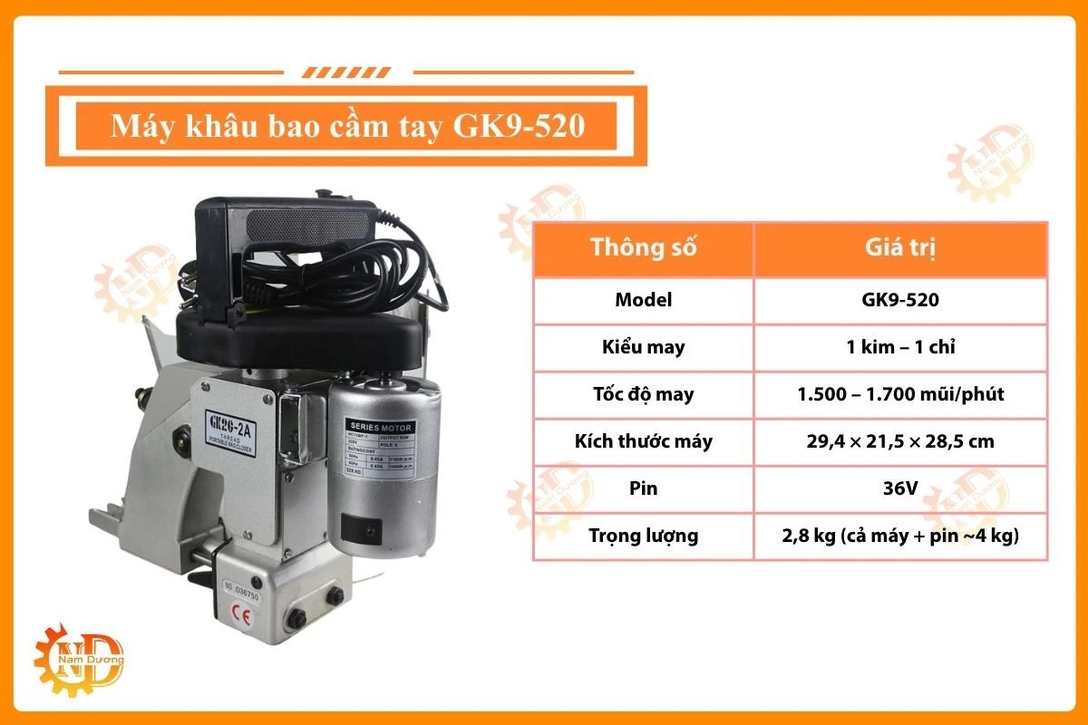 Máy may bao GK9-520