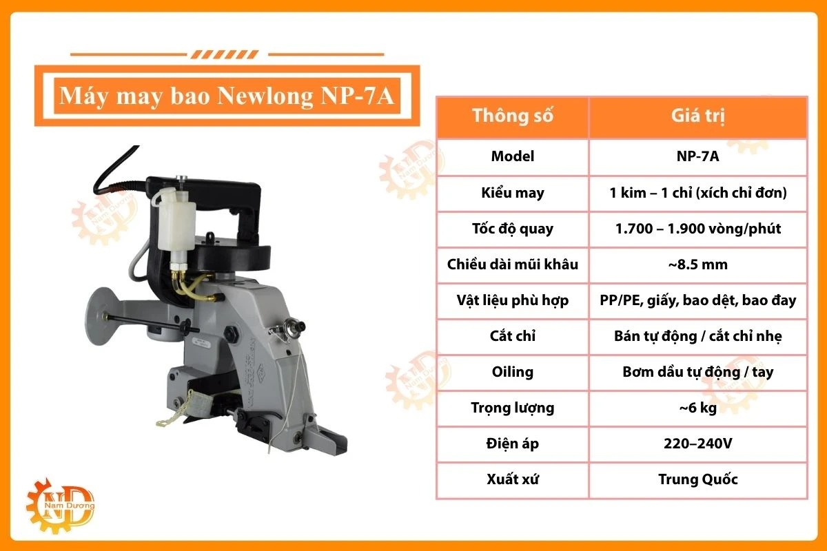 Máy may bao Newlong NP-7A