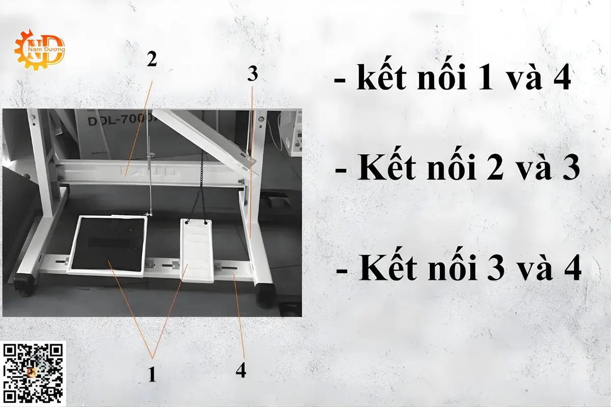 Lắp chân mặt bàn máy