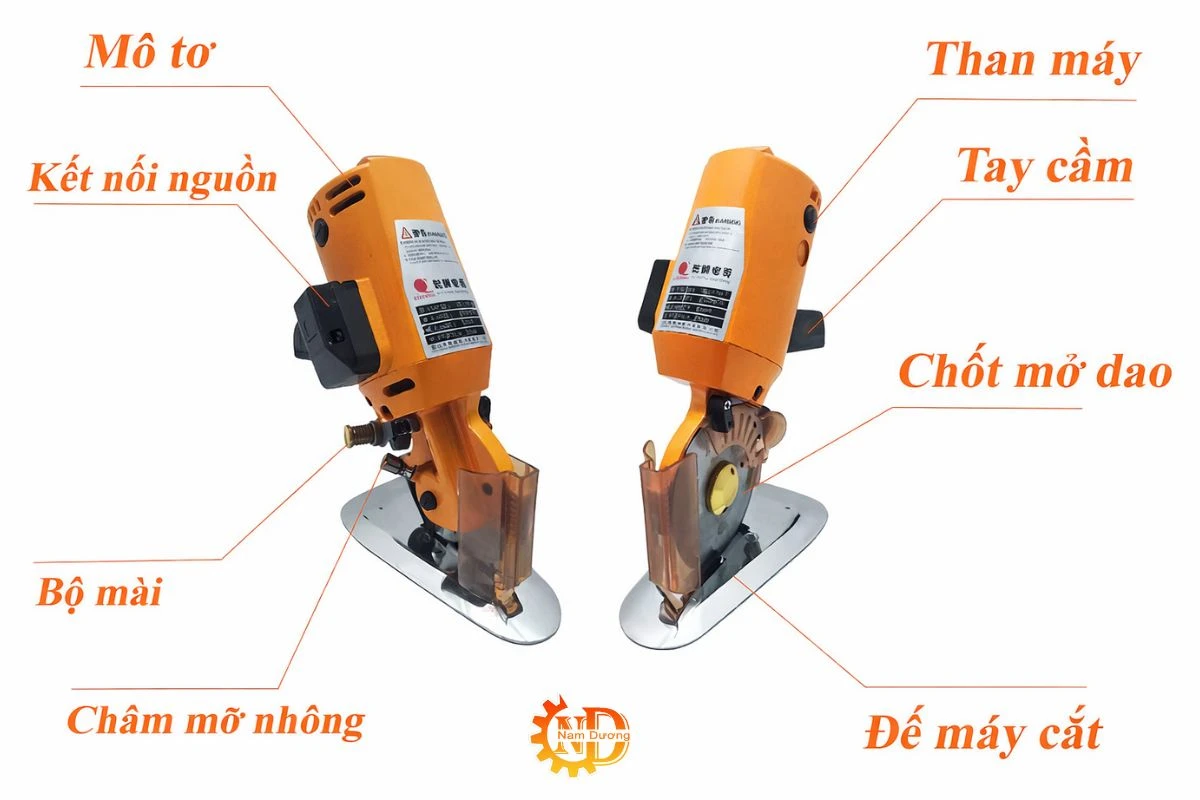 Cấu tạo của máy cắt vải cầm tay