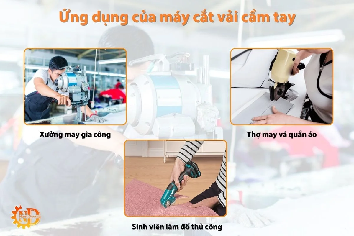 Ứng dụng của máy cắt vải cầm tay