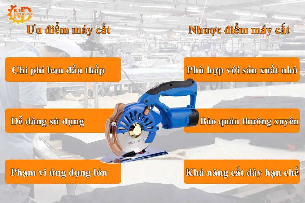 Ưu và nhược điểm của máy cắt vải cầm tay