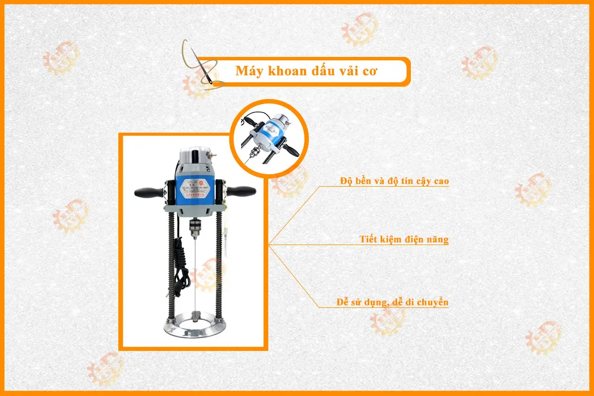 Máy khoan dấu vải cơ
