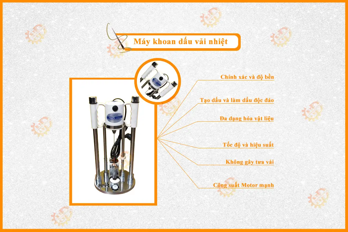 Máy khoan dấu vải nhiệt