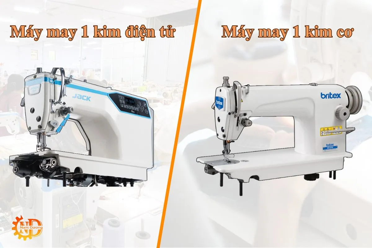 Máy may 1 kim điện tử và máy may 1 kim cơ
