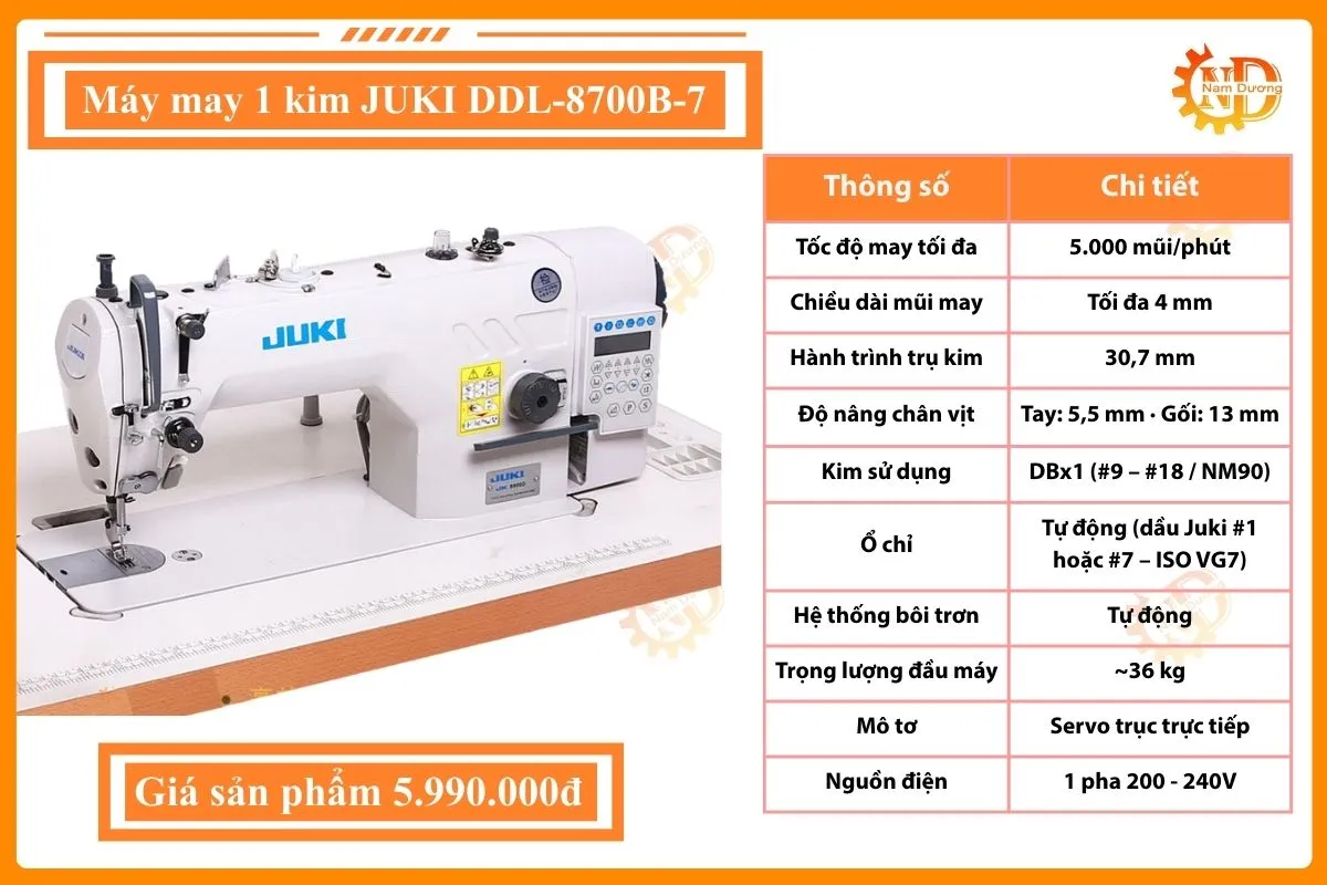 Máy may điện tử JUKI DDL-8700B-7