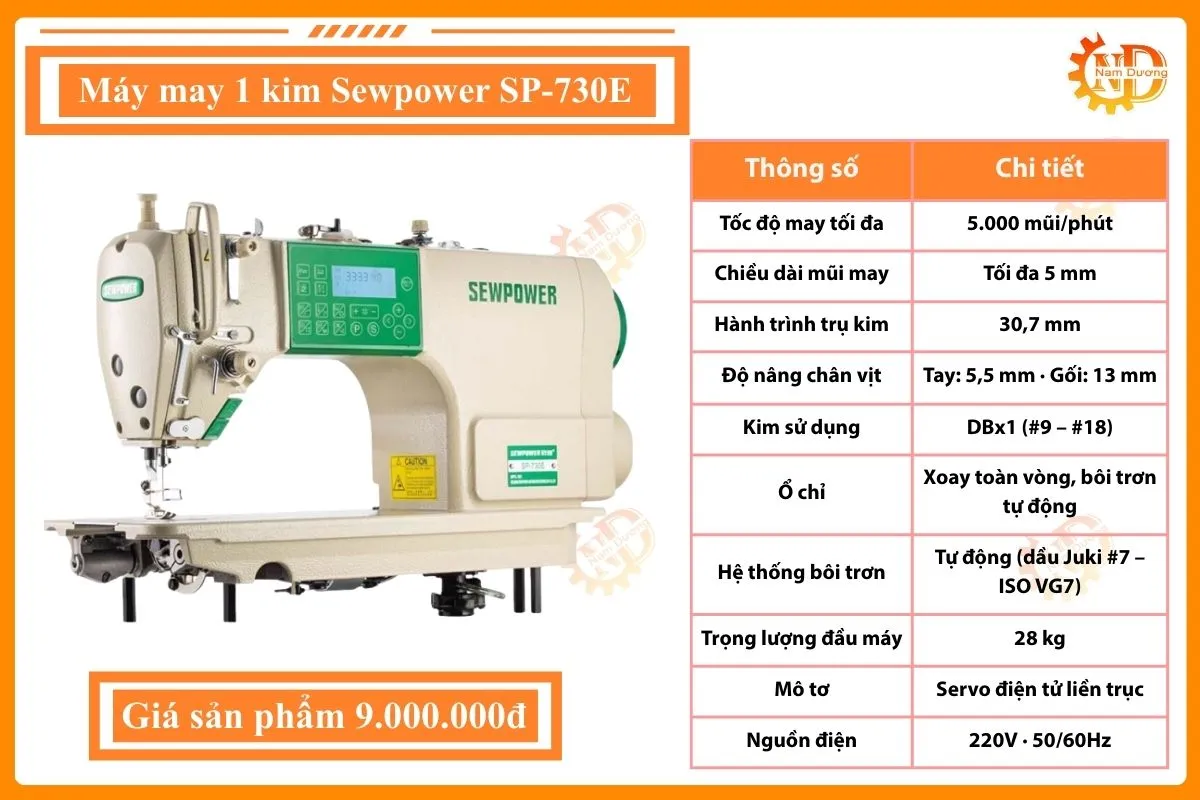 Máy may 1 kim điện tử Sewpower SP-730E