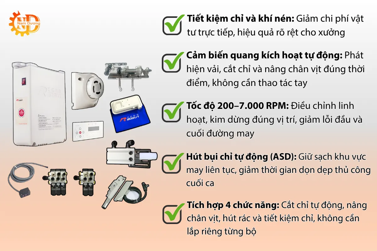 Đặc điểm thiết bị cắt chỉ rs-60