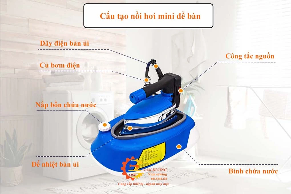 Bàn ủi nhiệt hơi mini ND-94R 