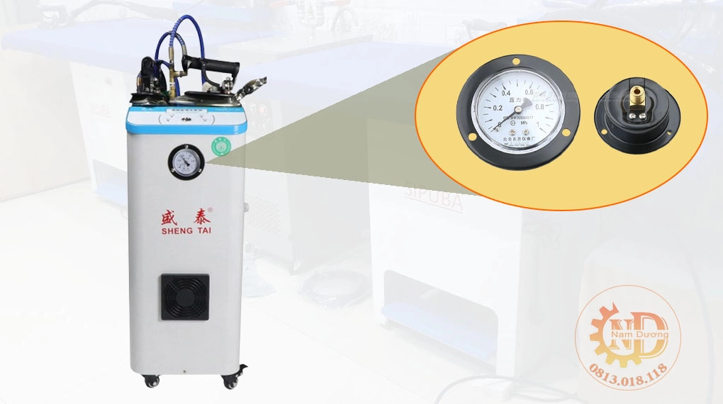 đồng hồ áp suất hơi dùng cho nồi hơi shengtai