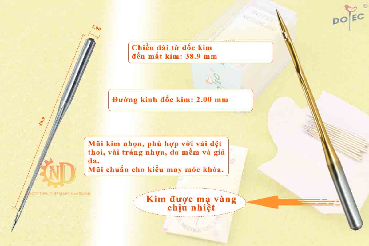 Thông số kim máy may Đài Loan Dotec DPx5 KN (135x5 SIN)