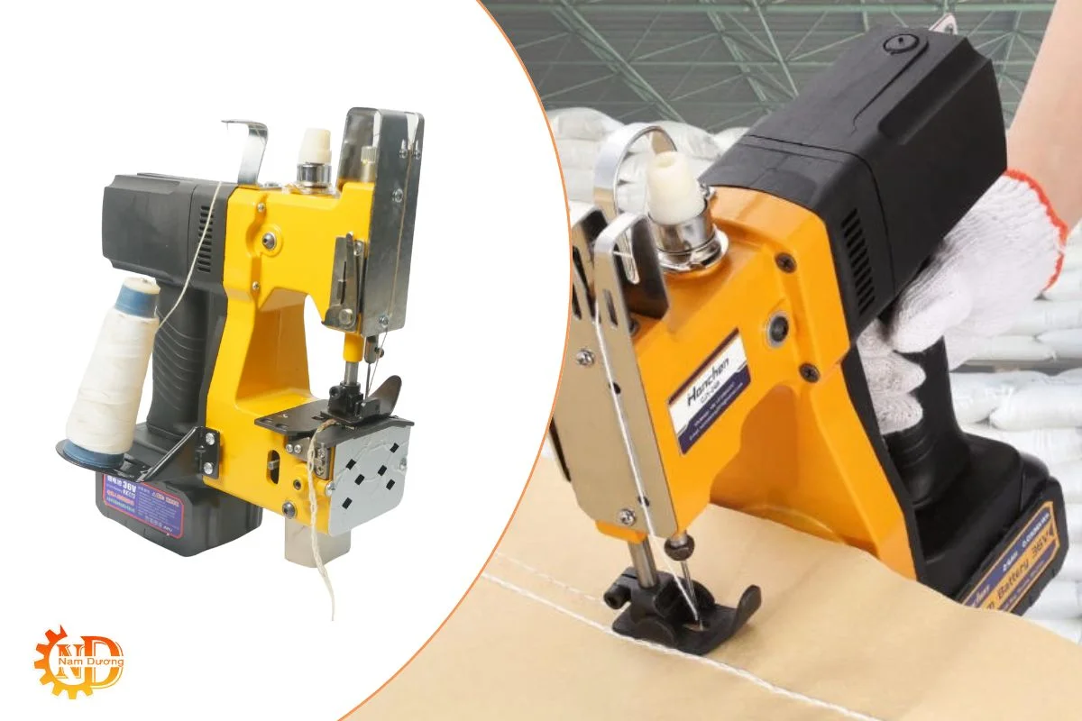 Máy khâu bao chạy bằng pin