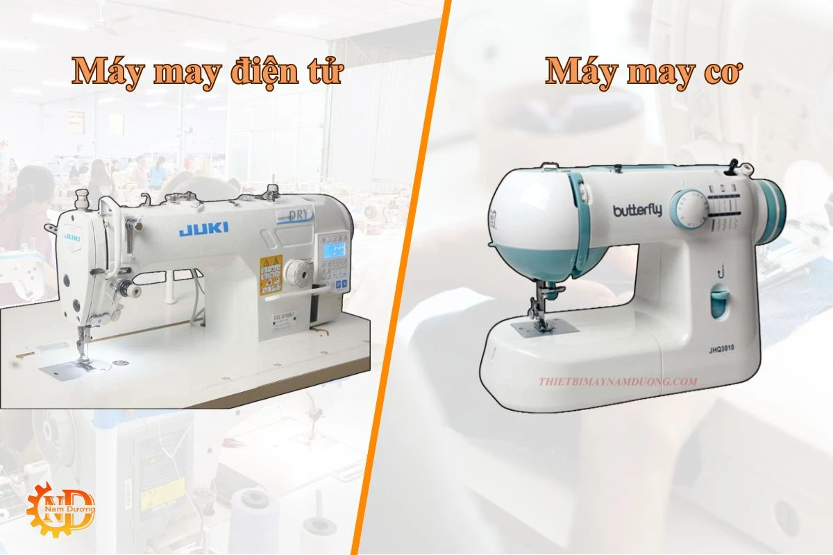 máy may điện tử và máy may cơ