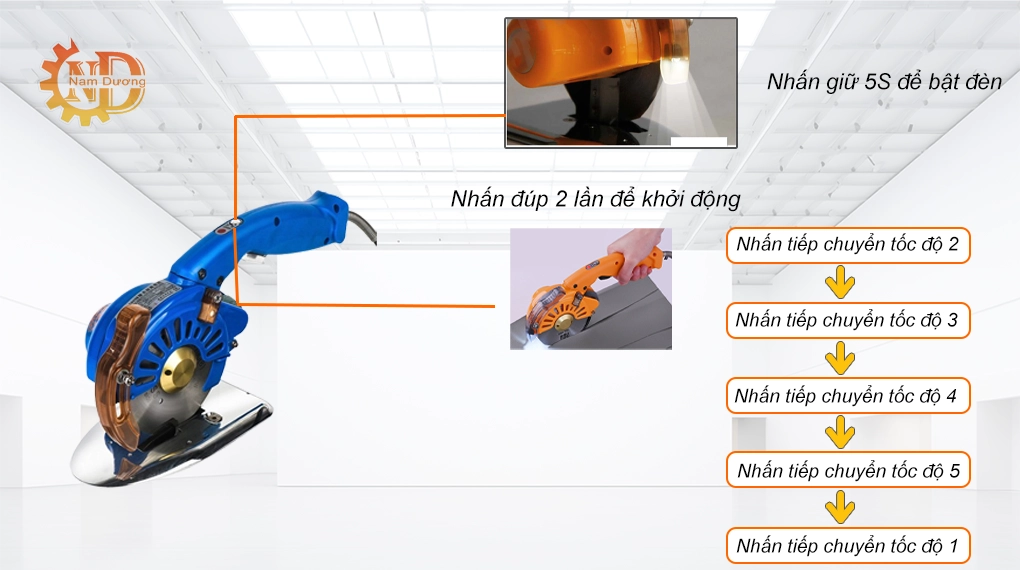 Máy cắt vải cầm tay điện tử RCS-125