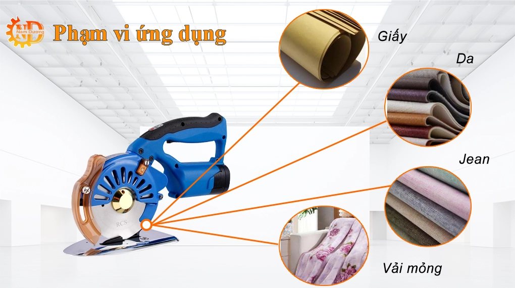 máy cắt vải sạc pin rcs-110