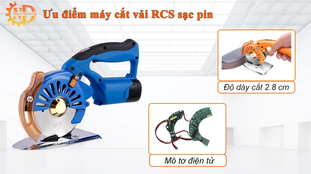 máy cắt vải sạc pin rcs-110