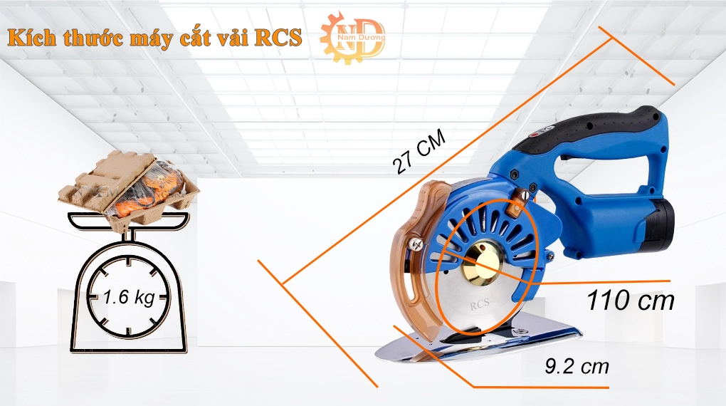 máy cắt vải sạc pin rcs-110