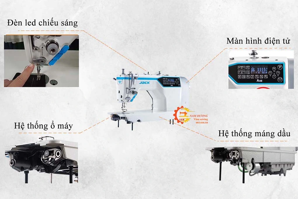 Máy may điện tử 1 kim JACK A4B