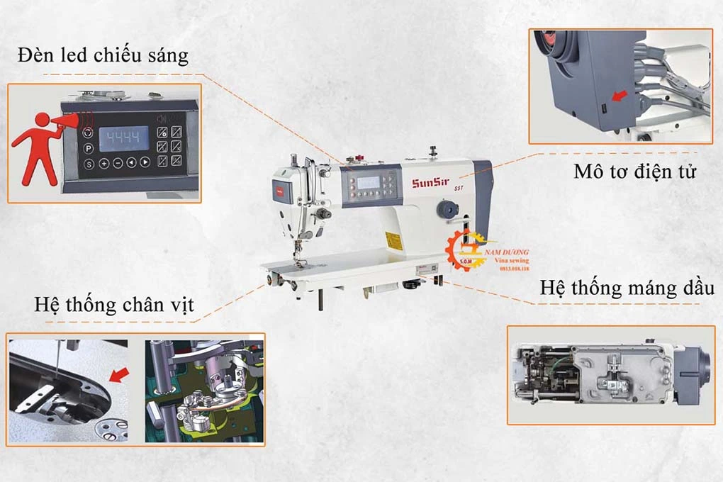 Máy May 1 Kim Điện Tử Sunsir S5T