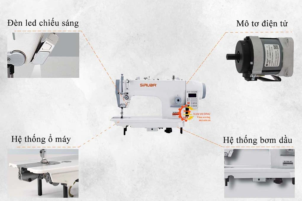Máy May 1 Kim Điện Tử Siruba DL-7200-BM1-16