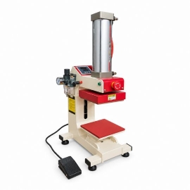 Máy ép nhiệt logo 15×15 1 mâm khí nén