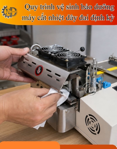 Cách vệ sinh máy cắt nhiệt dây đai an toàn, dễ làm