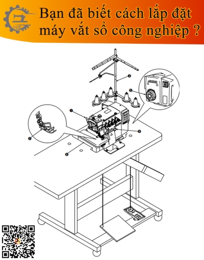 Hướng dẫn lắp đặt máy vắt sổ công nghiệp đơn giản nhất !