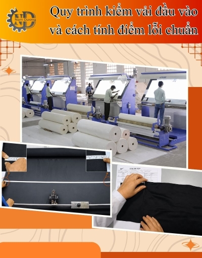 Quy trình kiểm vải đầu vào và cách tính điểm lỗi chuẩn