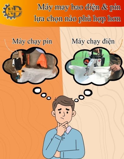Máy may bao chạy điện hay pin lựa chọn nào phù hợp hơn