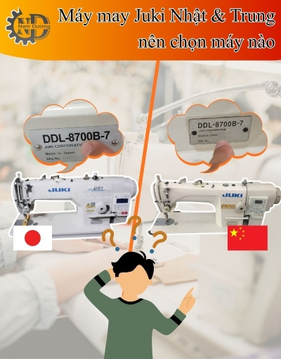 Tìm hiểu máy may Juki Nhật và Trung Quốc khác gì nhau