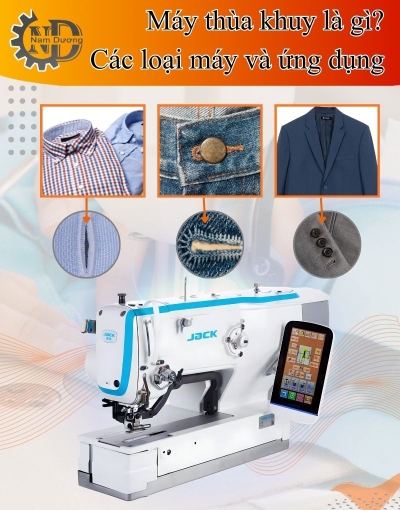 Máy may khuy là gì? Phân loại máy và sản phẩm phù hợp