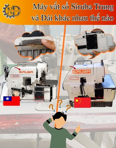 Máy vắt sổ Siruba Trung và Đài khác nhau thế nào 
