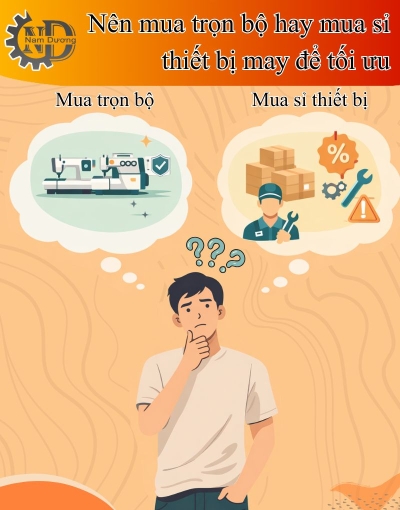 Mua trọn bộ hay mua sỉ thiết bị may khi mới kinh doanh