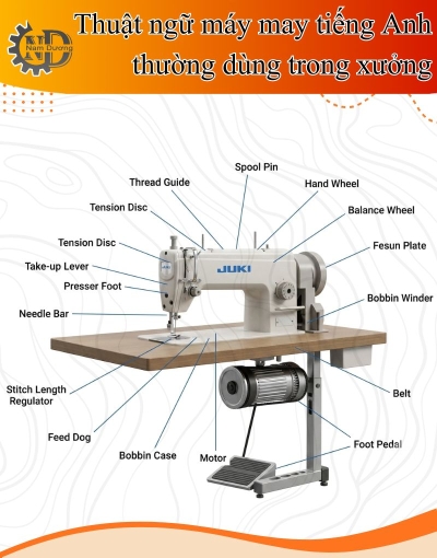 Một số thuật ngữ máy may tiếng Anh giúp đọc manual dễ hơn