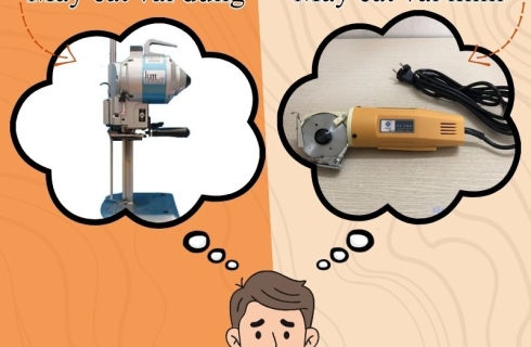 So sánh máy cắt vải đứng hay máy cắt vải cầm tay chi tiết
