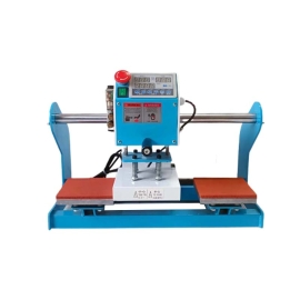 Máy Ép Nhiệt Logo 2 Mâm Ép Bán Tự Động 15x15
