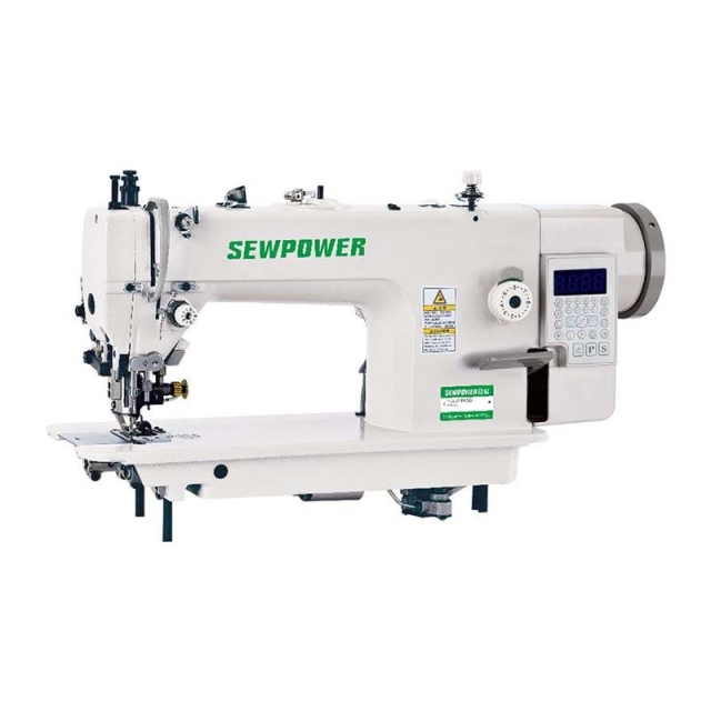 MÁY 1 KIM BƯỚC LIỀN TRỤC ĐIỆN TỬ CÓ NÂNG CHÂN VỊT TỰ ĐỘNG VÀ DAO XÉN SEWPOWER SP-0303C-D4